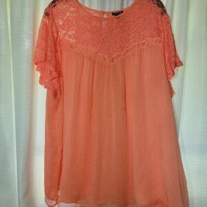 Torrid, Pink Lace Blouse, 2X
